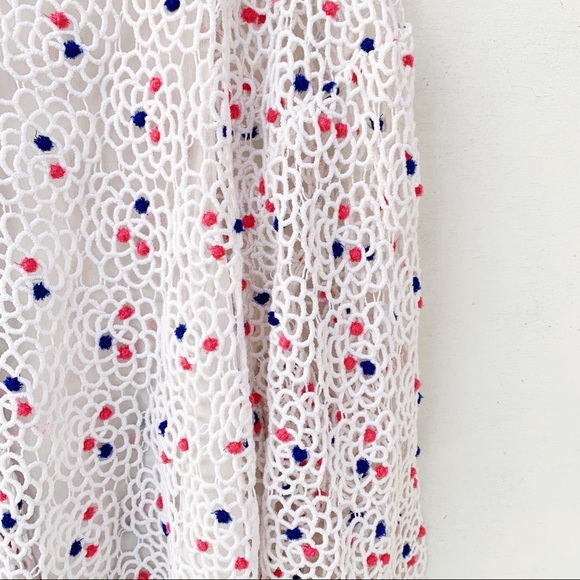 CHLOÉ Optic White Guipure Lace Cutout Blouse Sz 6 - Picture 4 of 13